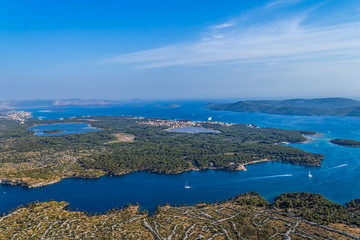 Fototapeta premium Sibenik channel aerial