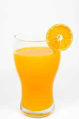orange juice and slice isolated