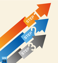color arrow 3 step