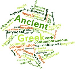 Fototapeta premium Word cloud for Ancient Greek