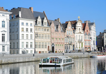 am Graslei,dem berühmten Kanal in Gent