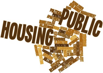 Word cloud for Public housing - obrazy, fototapety, plakaty
