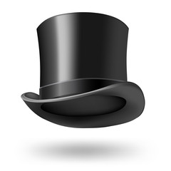 black getleman hat on white - 47444763
