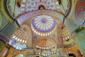 Interior view of Blue Mosque (Sultanahmet)