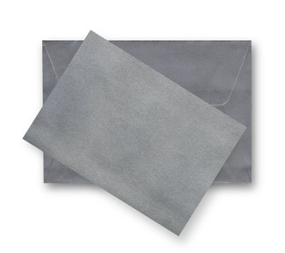 Gray Card And Envelope.