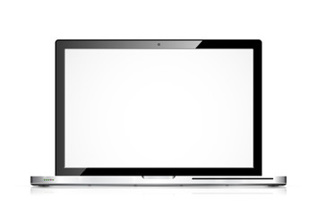 Vector modern laptop isolated on white
