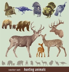 Fototapeta premium hunting animals