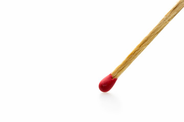 a red match isolated on white background