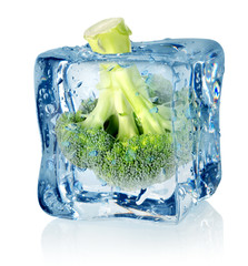 Brokkoli in Eis