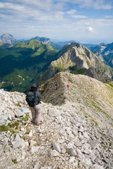 Alpi Apuane dalla vetta della Tambura , Toscana Italia