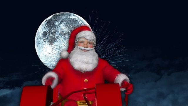 Santa and Sleigh front view