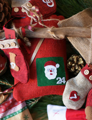 Selbst gebastelter Weihnachtskalender