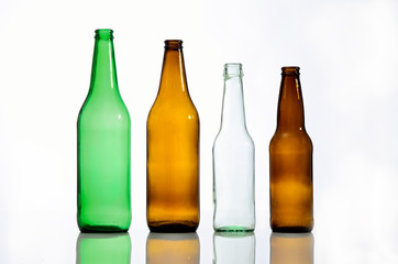 bottiglie vuote vetro colorate