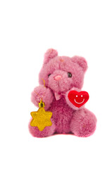 classic teddy bear toy with Christmas star