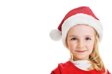 girl in santa cap