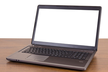 laptop on white background