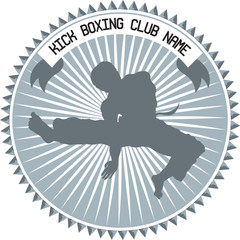 kick boxing emblem