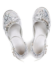 Children's fancy shoes top view