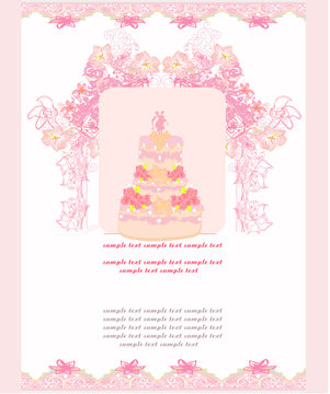 wedding cake card design