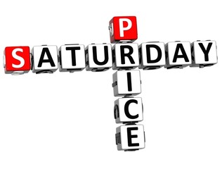 3D Saturday Price Crossword