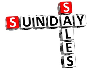 3D Sunday Sales Crossword