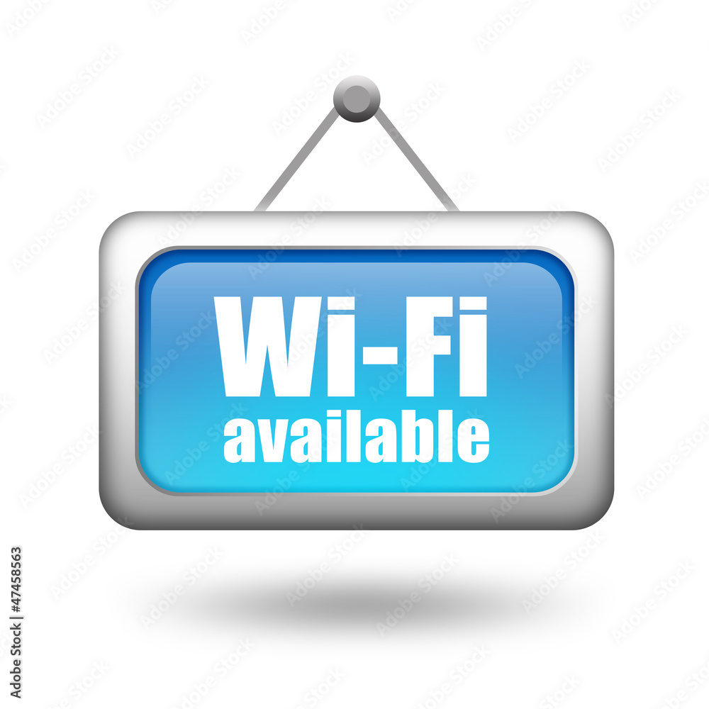 Poster wi-fi available sign