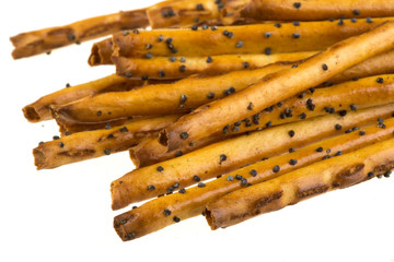 Sweet baking sticks on a white plate