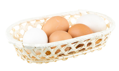 Eggs isolated on white background