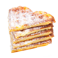 Ein Stapel Waffelherzen