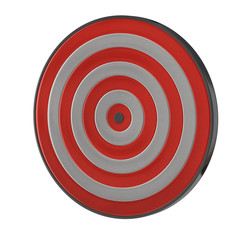 Red target aim isolated on white background