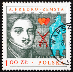 Postage stamp Poland 1978 Aleksander Fredro, Polish Dramatist