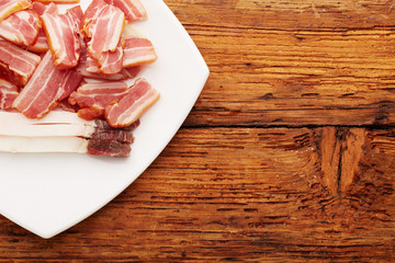 Ham on plate