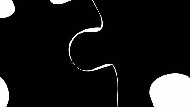 Matte, background puzzle effect, 2 pieces puzzle.