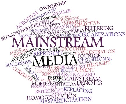 Word cloud for Mainstream media