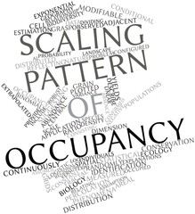 Word cloud for Scaling pattern of occupancy
