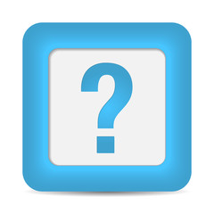 question icon on blue button