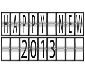 happy New Year 2013 airport timetable terminal