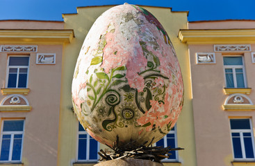 Easter egg statue in Vilnius, Lithuania