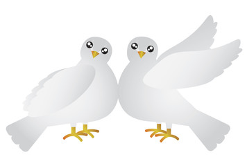 Pair of Doves Illustration