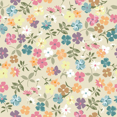 Cute vintage ditsy background