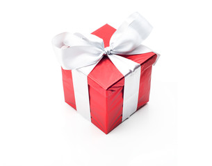 Red giftbox with ribbon