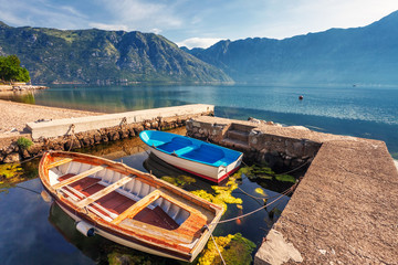 A small bay with boats
