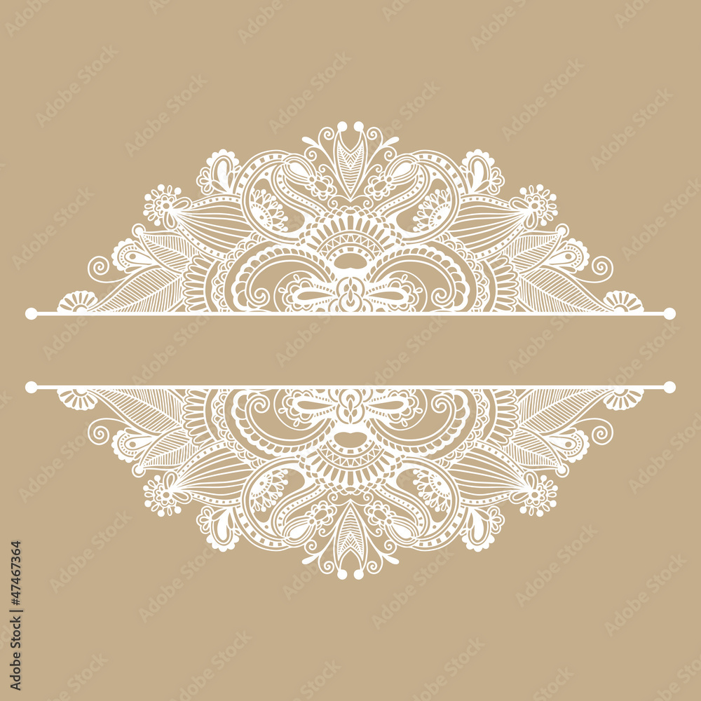 Poster vintage ornamental template