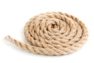 Skein of rope isolated on white