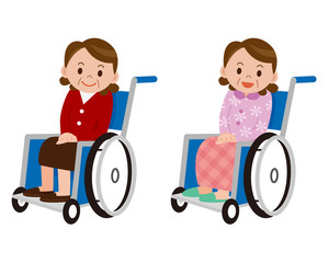 車椅子の女性