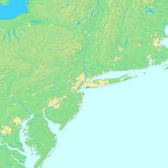世界地図　ニューヨーク