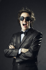 Obraz premium young man bizarre screaming