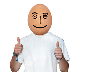 Man with egghead