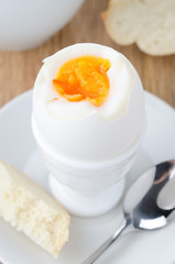 boiled egg closeup