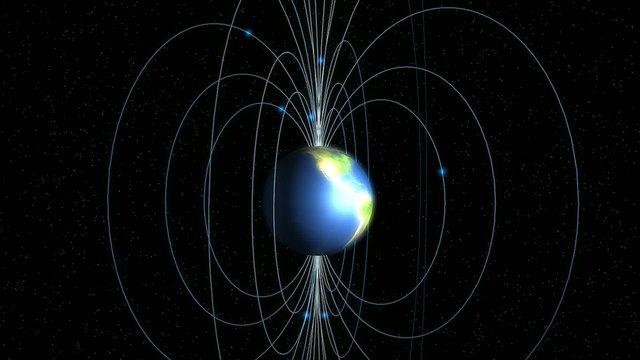Earth magnetic field.